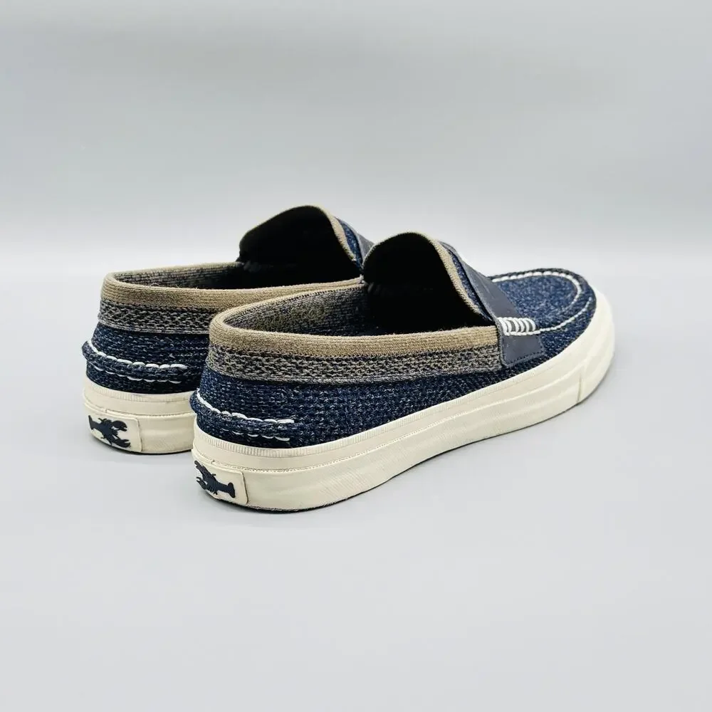Cole Haan Shoes Men 8 Blue Knit Penny Loafer Grand OS Pinch Weekend Knit Casual